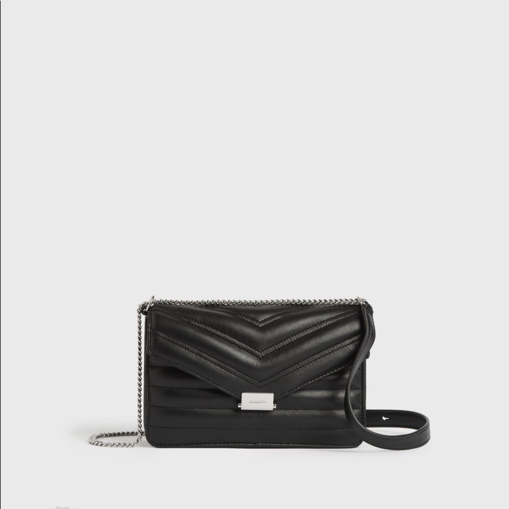 Brand New All Saints Justine Flap Crossbody Bag